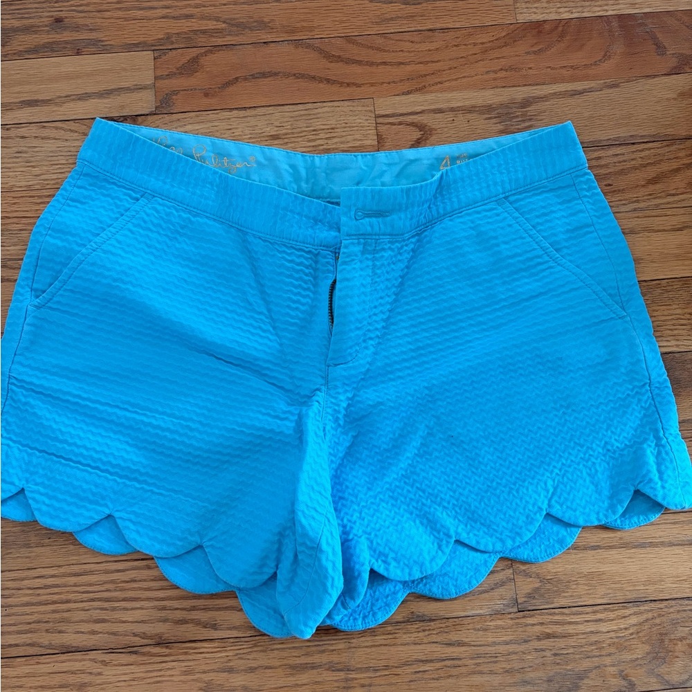 Lilly Pulitzer Buttercup Turquoise shorts size 4